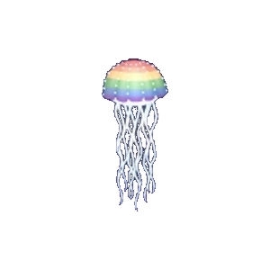 Glowing Rainbow Jellyfish